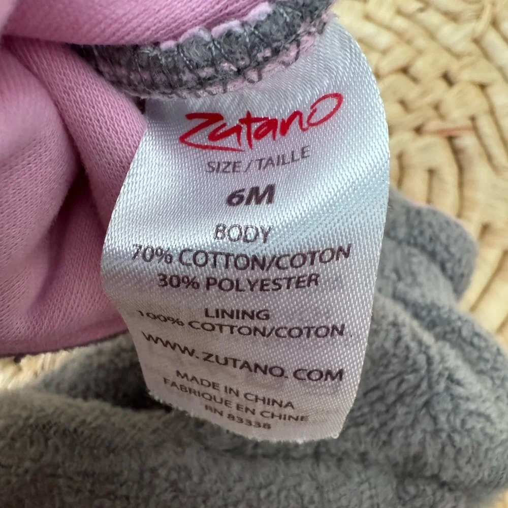 Zutano Baby 6 Months Grey Cozy Fleece Booties